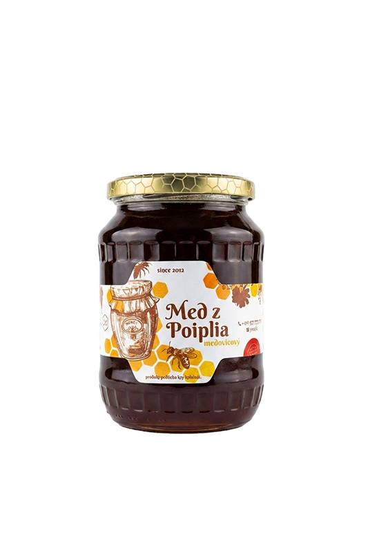 Med z Poiplia – medovicový med v sklenenom pohári